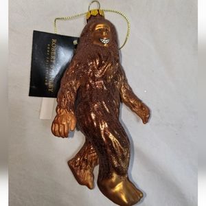 Robert Stanley Large Big Foot Sasquatch Blown Glass Christmas Tree Ornament